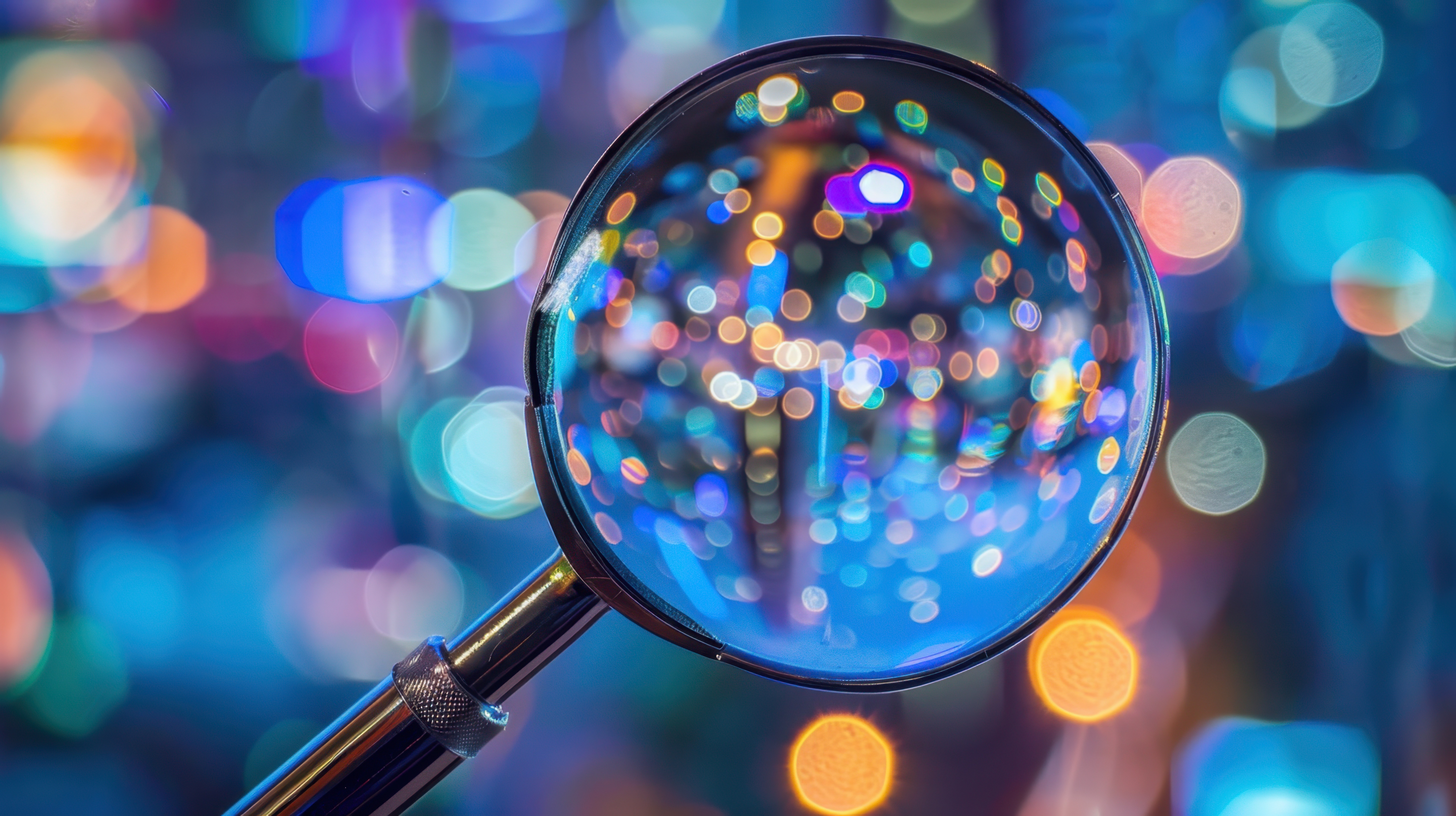 Lupă cu efect de mărire a luminilor colorate